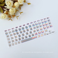 Geschwollene Vinyl englische Buchstaben druckbare Laptop-Tastatur Skins Aufkleber, dekorative Tastatur Aufkleber